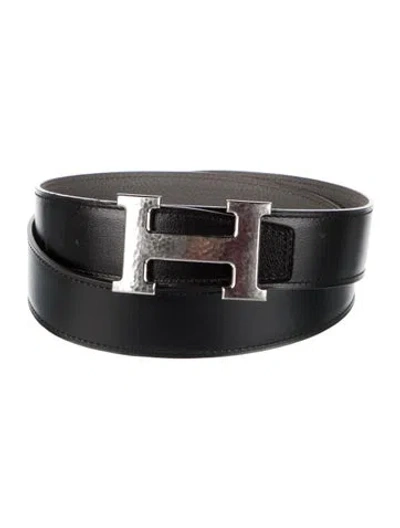 Pre-owned Hermes Reversible 32 Mm H Martelée Belt Kit In Multi
