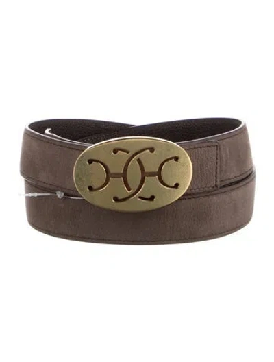 Pre-owned Hermes Reversible 32 Mm Mirage Belt Kit In Brown