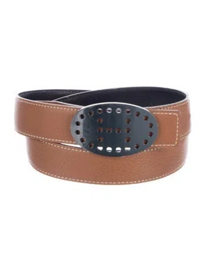 Pre-owned Hermes Reversible 32 Mm Mirage Belt Kit In Multi