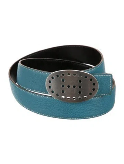 Pre-owned Hermes Reversible 32 Mm Mirage Belt Kit In Multi