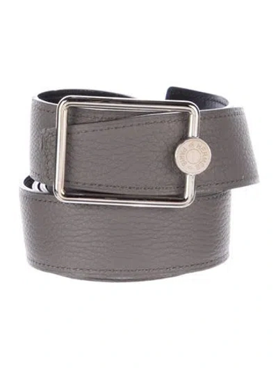 Pre-owned Hermes Reversible 32 Mm Oscar Belt Kit In Multi