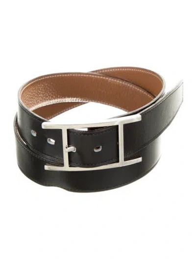Pre-owned Hermes Reversible 32 Mm Quentin Belt In Multi