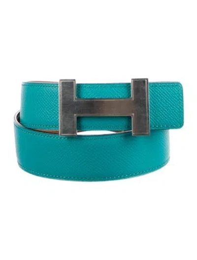 Pre-owned Hermes Reversible 32 Mm Quizz Belt Kit In Brown