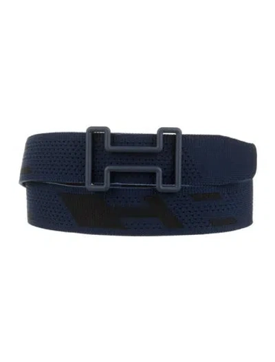 Pre-owned Hermes Reversible 32 Mm Tonight Belt Kit In Blue