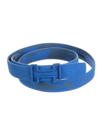 Pre-owned Hermes Reversible 32 Mm Tonight Belt Kit In Blue
