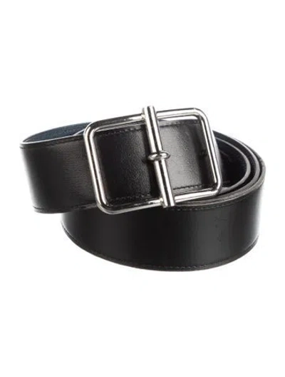Pre-owned Hermes Reversible 38 Mm Belt Strap Belt Kit In Black