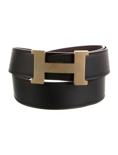 Pre-owned Hermes Reversible 38 Mm Constance Belt Kit In Brown