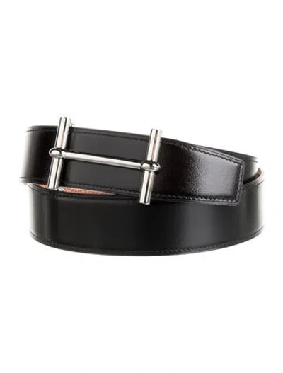 Pre-owned Hermes Reversible 38 Mm H D'ancre Belt Kit In Brown