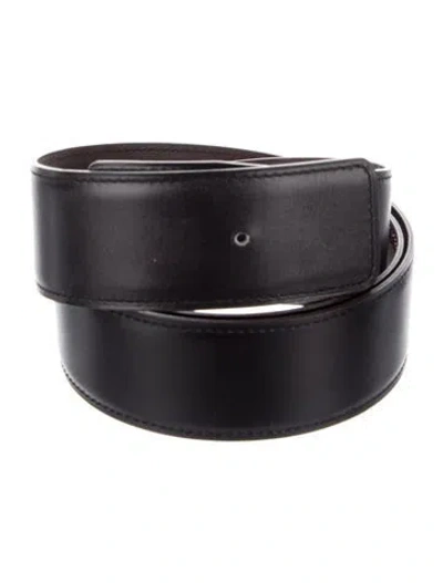 Pre-owned Hermes Reversible 42 Mm Belt Strap Belt Strap In Black