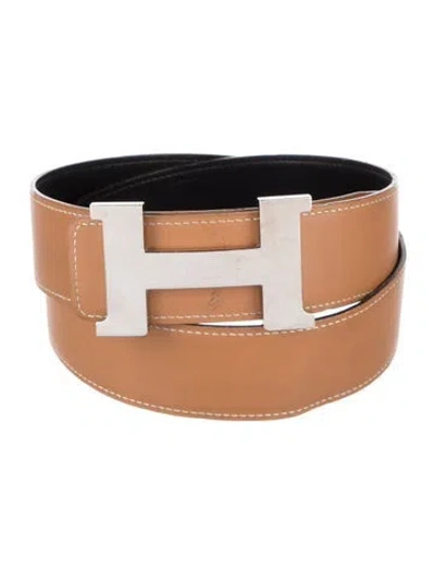 Pre-owned Hermes Reversible 42 Mm Constance Belt Kit In Black