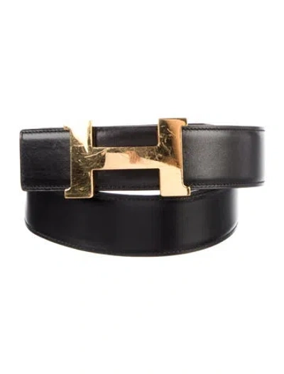 Pre-owned Hermes Reversible 42 Mm Constance Belt Kit In Black/brown