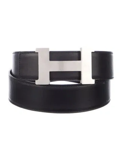 Pre-owned Hermes Reversible 42 Mm Constance Belt Kit In Black/brown