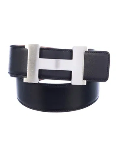 Pre-owned Hermes Reversible 42 Mm Constance Belt Kit In Black/neutrals