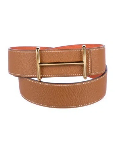 Pre-owned Hermes Reversible 42 Mm Idem Belt In Multi
