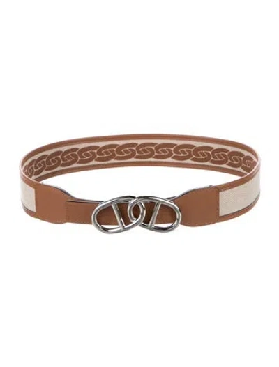 Pre-owned Hermes Reversible 42 Mm Maillons Belt Kit In Brown