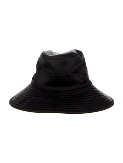 Pre-owned Hermes Reversible Bucket Hat In Black