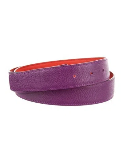 Pre-owned Hermes Reversible Epsom Leather Belt Strap Belt Strap In Multi