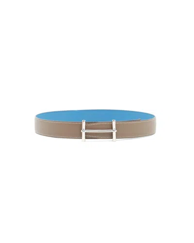 Pre-owned Hermes Hermès Reversible H D'ancre Belt, Size 75 In Multi