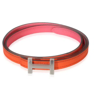 Hermes Hermès Reversible Leather Belt In Orange