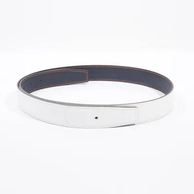 Pre-owned Hermes Reversible Leather Strap/ Leather In Black