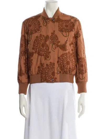 Pre-owned Hermes Reversible Printed Bomber Jacket In Neutral