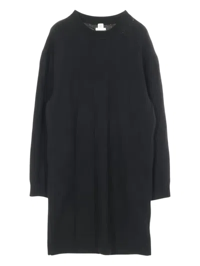 Pre-owned Hermes Ribbed-knit Dress In Black