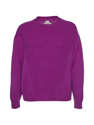 Pre-owned Hermes Rib-knit Sweater In Purple