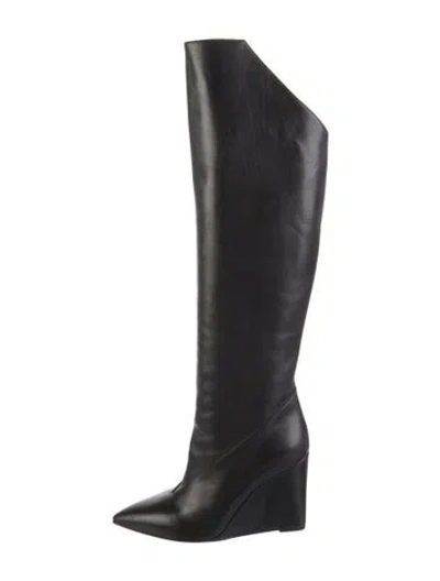 Pre-owned Hermes Riding Leather Boots In Black