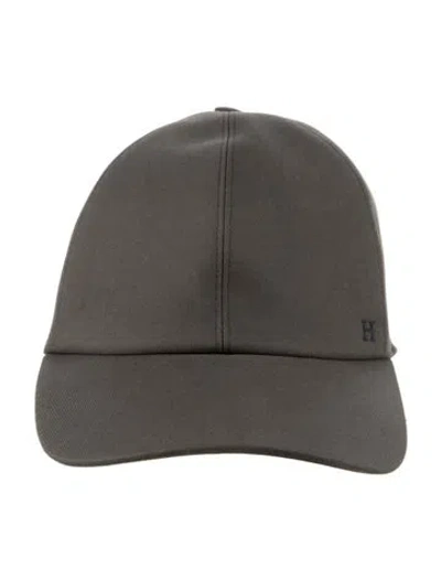 Pre-owned Hermes Riley H Droit Cap In Green