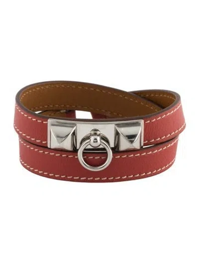 Pre-owned Hermes Rivale Double Tour Bracelet In Multi