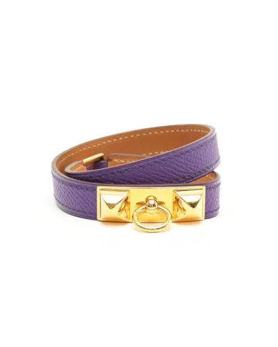 Hermes Hermès Rivale Double Tour Bracelet In Purple