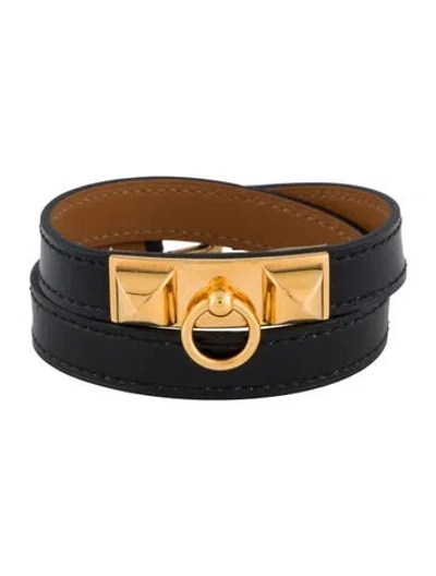 Pre-owned Hermes Rivale Double Tour Wrap Bracelet In Multi