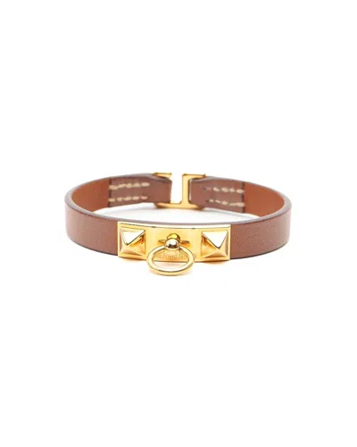 Pre-owned Hermes Hermès Rivale Mini Bracelet In Brown