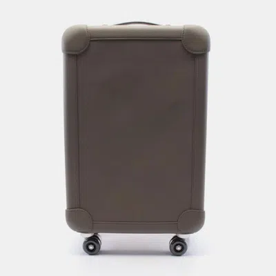 Pre-owned Hermes Rms Cabin Travel Bag Suitcase Taurillon Clemence Etain Shw