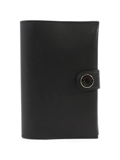 Pre-owned Hermes R.m.s Leather Passport Holder In Black