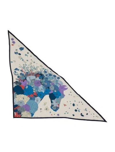 Pre-owned Hermes Robe Legere Giant Cashmere Triangle Scarf In Grey
