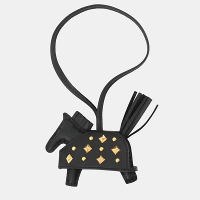 Pre-owned Hermes Robeo Padlock Black Lambskin