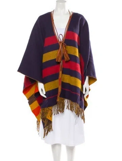 Pre-owned Hermes Rocabar Merino Wool Coat In Multi