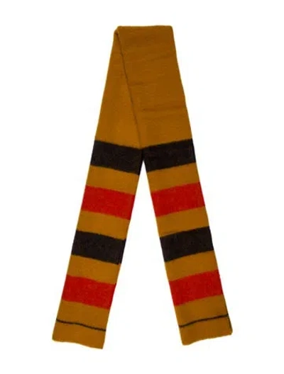 Pre-owned Hermes Rocabar Wool Muffler In Yellow