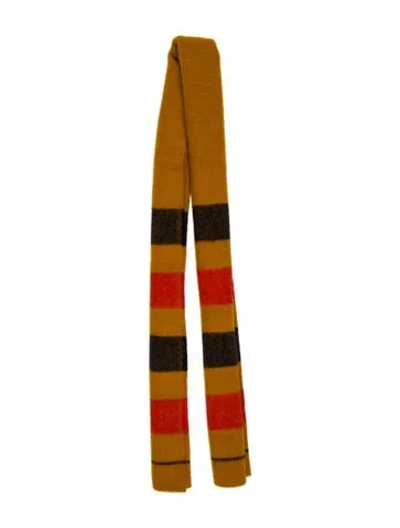 Pre-owned Hermes Rocabar Wool Scarf In Yellow