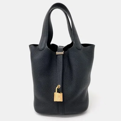 Pre-owned Hermes Rock Picotan 18 Bag In Black