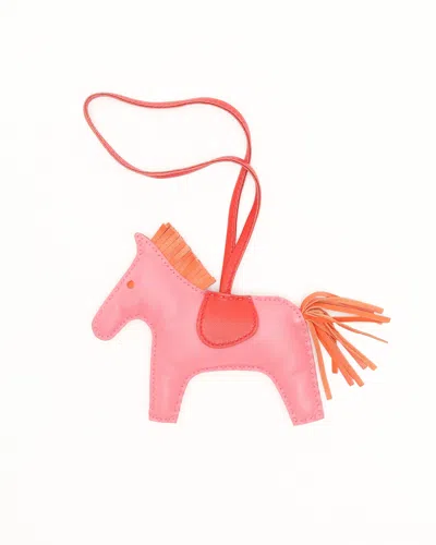 Pre-owned Hermes Hermès Rodeo Charm Mm In Pink