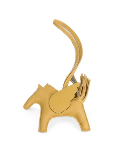 Pre-owned Hermes Rodeo Pegase Pm Bag Charm In Yellow