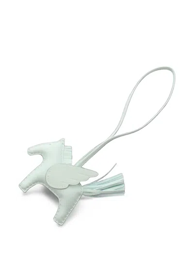 Pre-owned Hermes Rodeo Pegasus Pm Bag Charm In Green