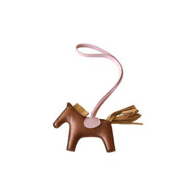Pre-owned Hermes Rodeo Pegasus Pm Charm Pink Brown