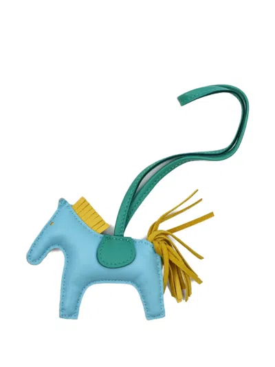 Pre-owned Hermes Hermès Rodeo Pm Horse Charm In Blue