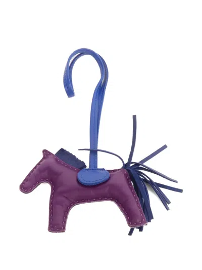 Pre-owned Hermes Rodeo Pm Horse Charm In Purple