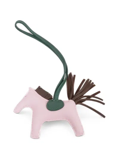 Pre-owned Hermes Rodeo Pm Milo Bag Charm In Pink