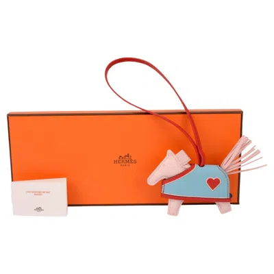 Pre-owned Hermes Hermès Rodeo Robeo Coeur Pm Charm In Orange