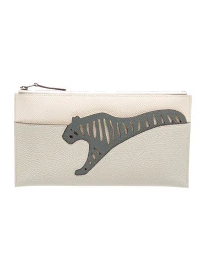 Pre-owned Hermes Rooroo Pouch In Gray
